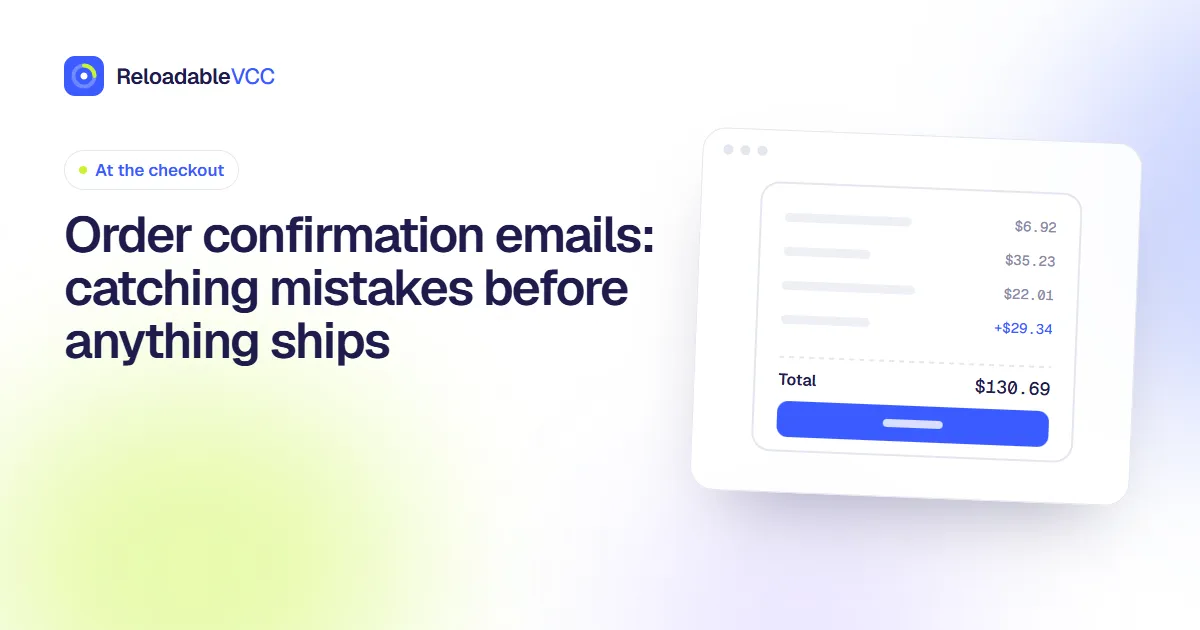 Order confirmation emails: catching mistakes before anything ships