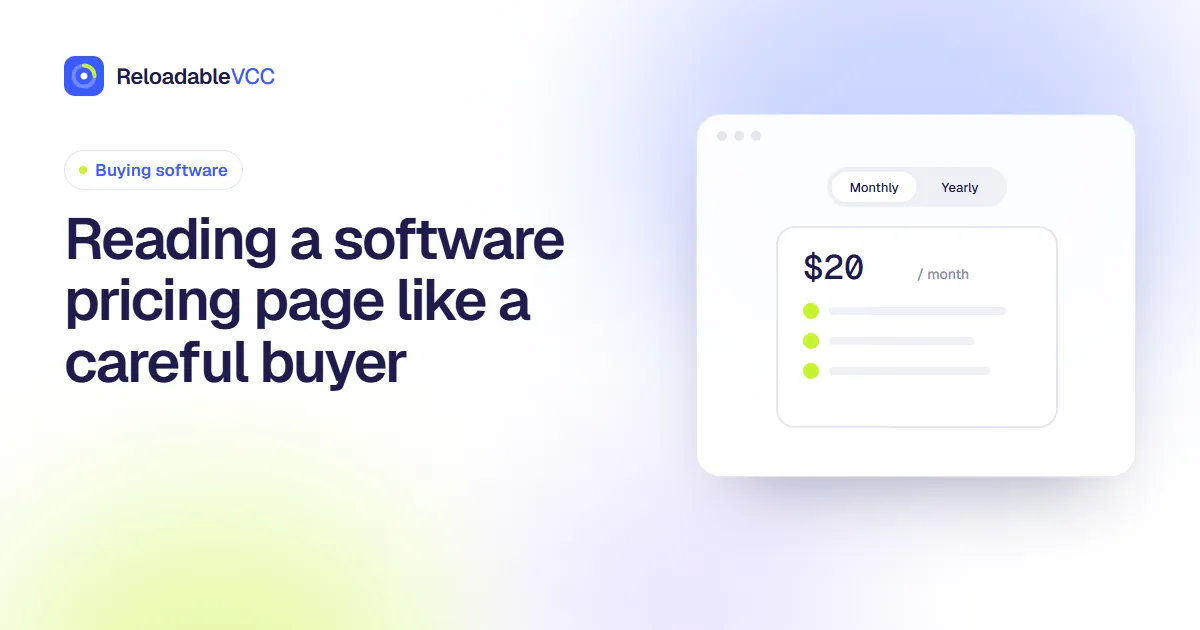 Reading a software pricing page like a careful buyer