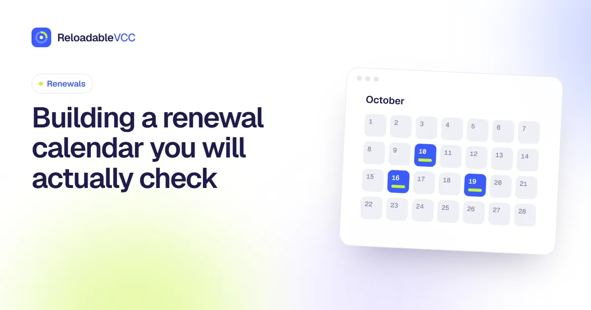 Building a renewal calendar you will actually check
