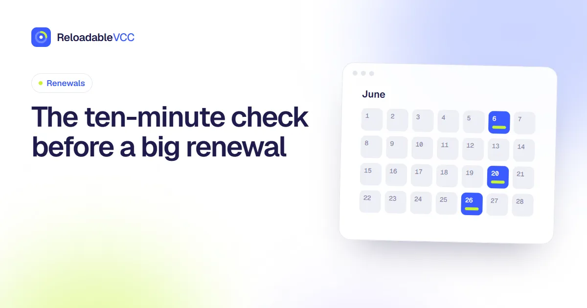 The ten-minute check before a big renewal